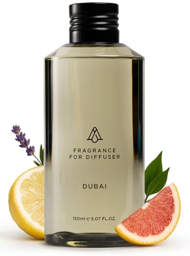 AromaPlan Hotel Scents Dubai 5.07 Fl Oz (150ml), Home Luxury Aroma & Hotel Fragrance Diffuser Oil- Hotel Diffuser Oil for Aromatherapy- USA Made, Bigger Bottle, Bolder Aroma & Longer Lasting